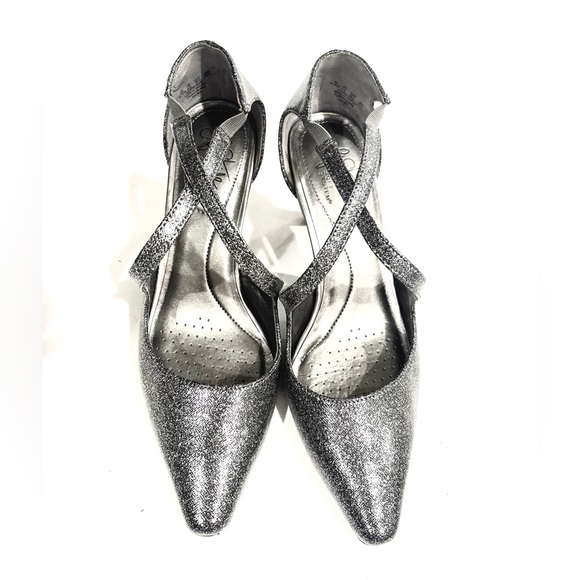 Life Stride Shoes - Life Stride Soft System Silver Glitter Women's Shoes Size 8.5